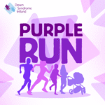Purple Run logo with silhouettes running