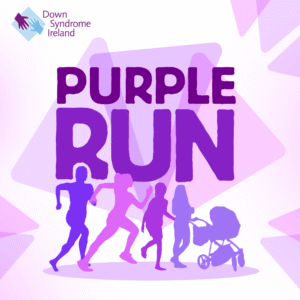 Purple Run logo with silhouettes running